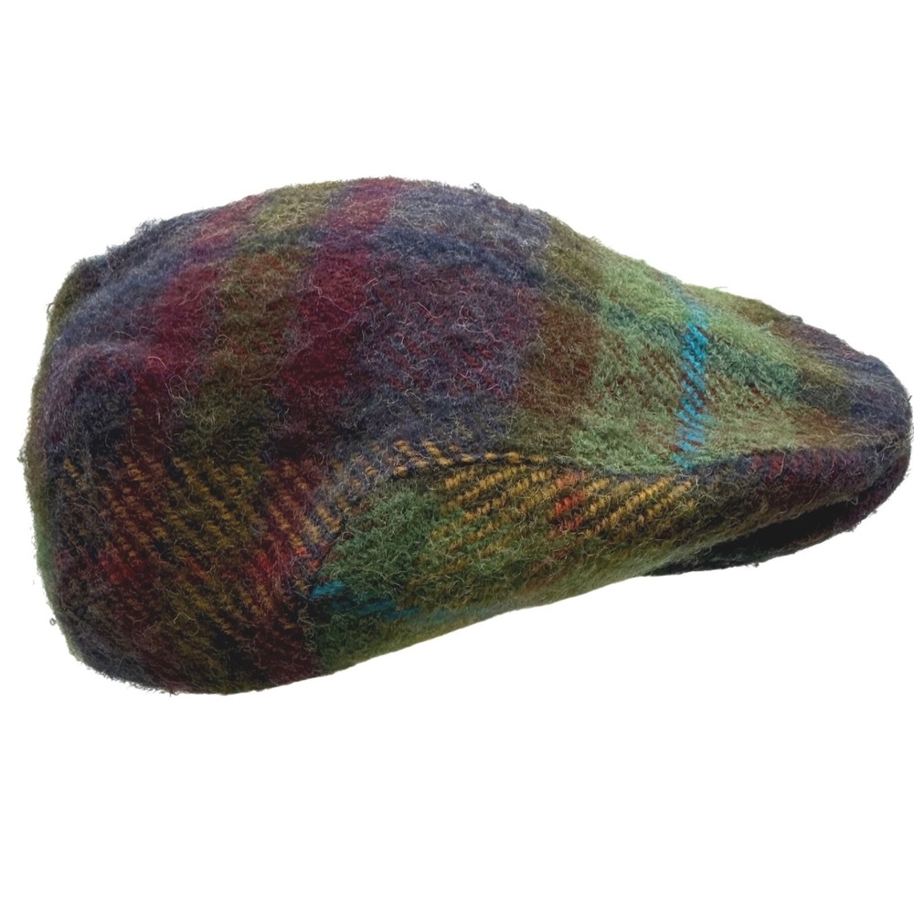 Balke Germany Pure New Wool Plaid Flat Cap Ivy Newsboy Hat Multicolor Tartan